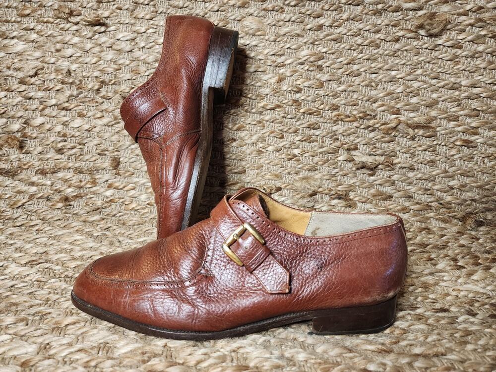 Sapataria Cometa Brazilian Brown Leather Loafers Dress Shoes Men's US 10 ,EU 41